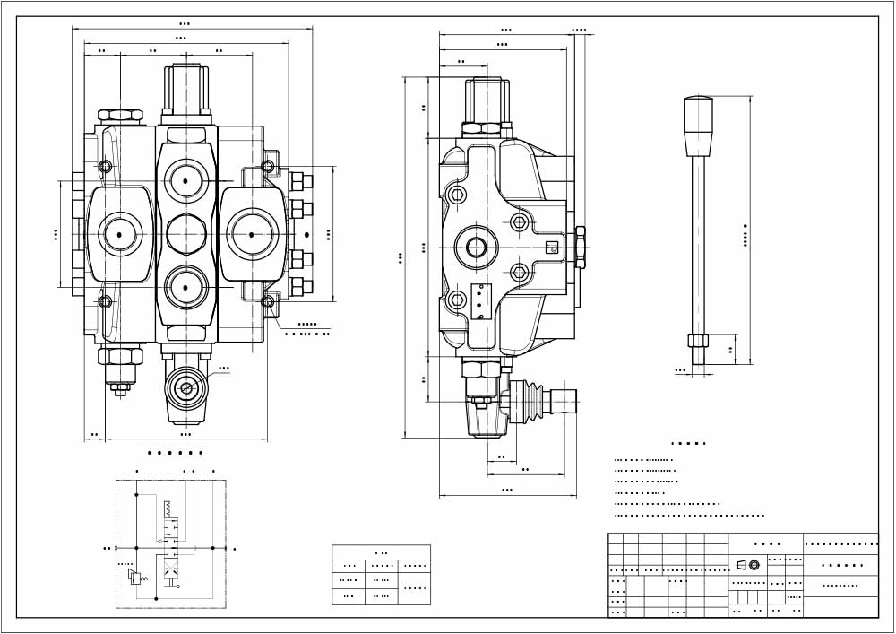 SD25 ด้วยตนเอง 1 สปูล วาล์วทิศทางส่วน drawing image