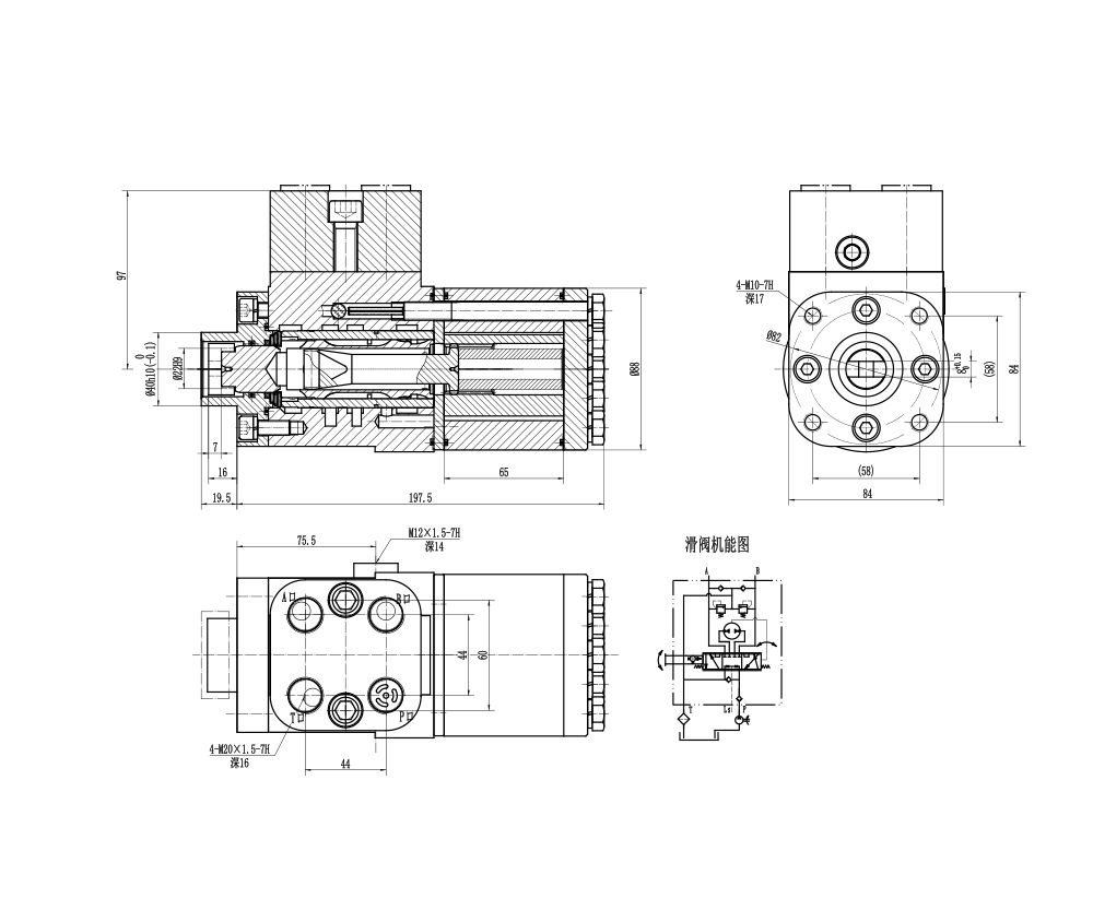 BZZ5-E500C 500 มล./รอบ 38 ลิตร/นาที ชุดพวงมาลัย drawing image