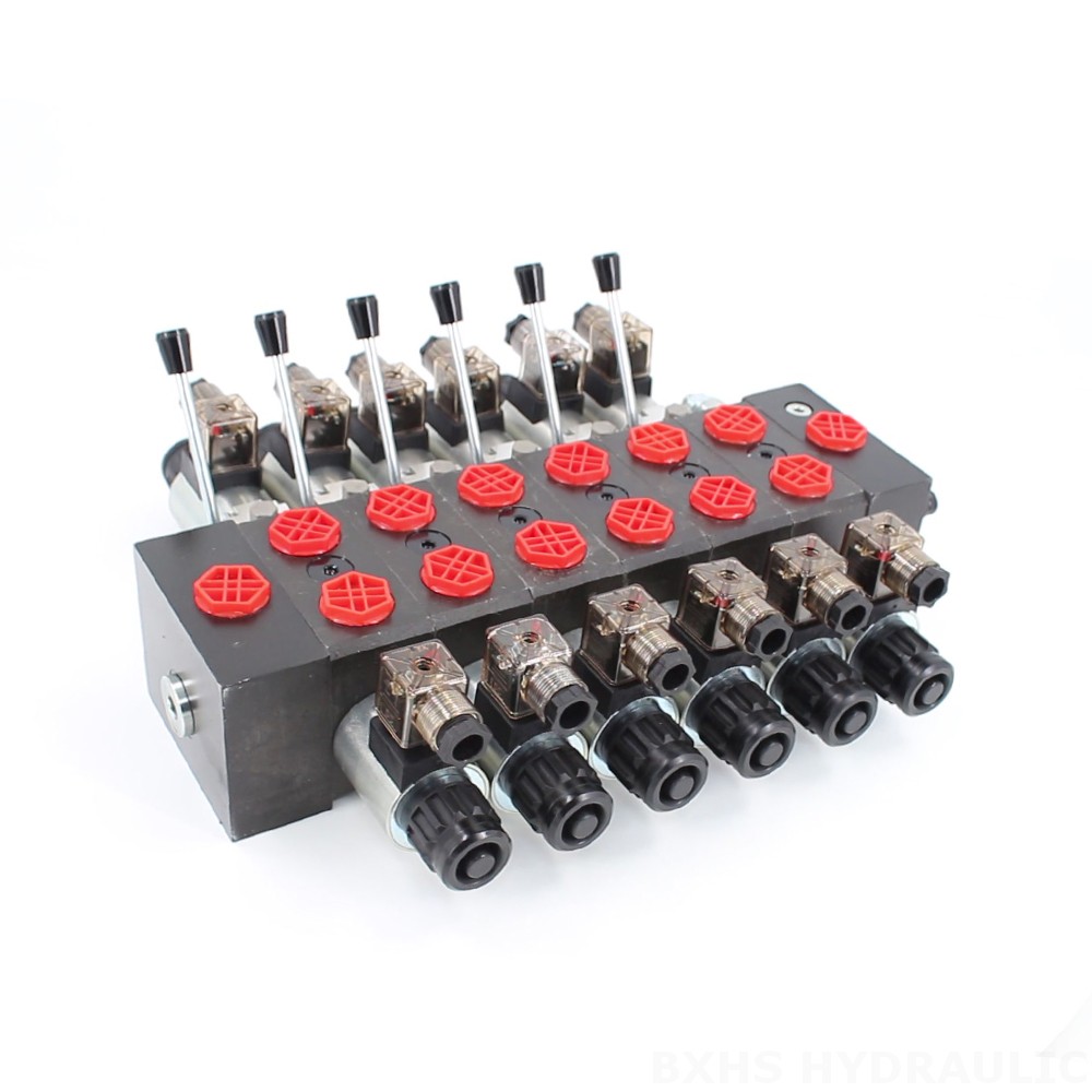 DCV58 โซลินอยด์ 6 สปูล วาล์วทิศทางส่วน image