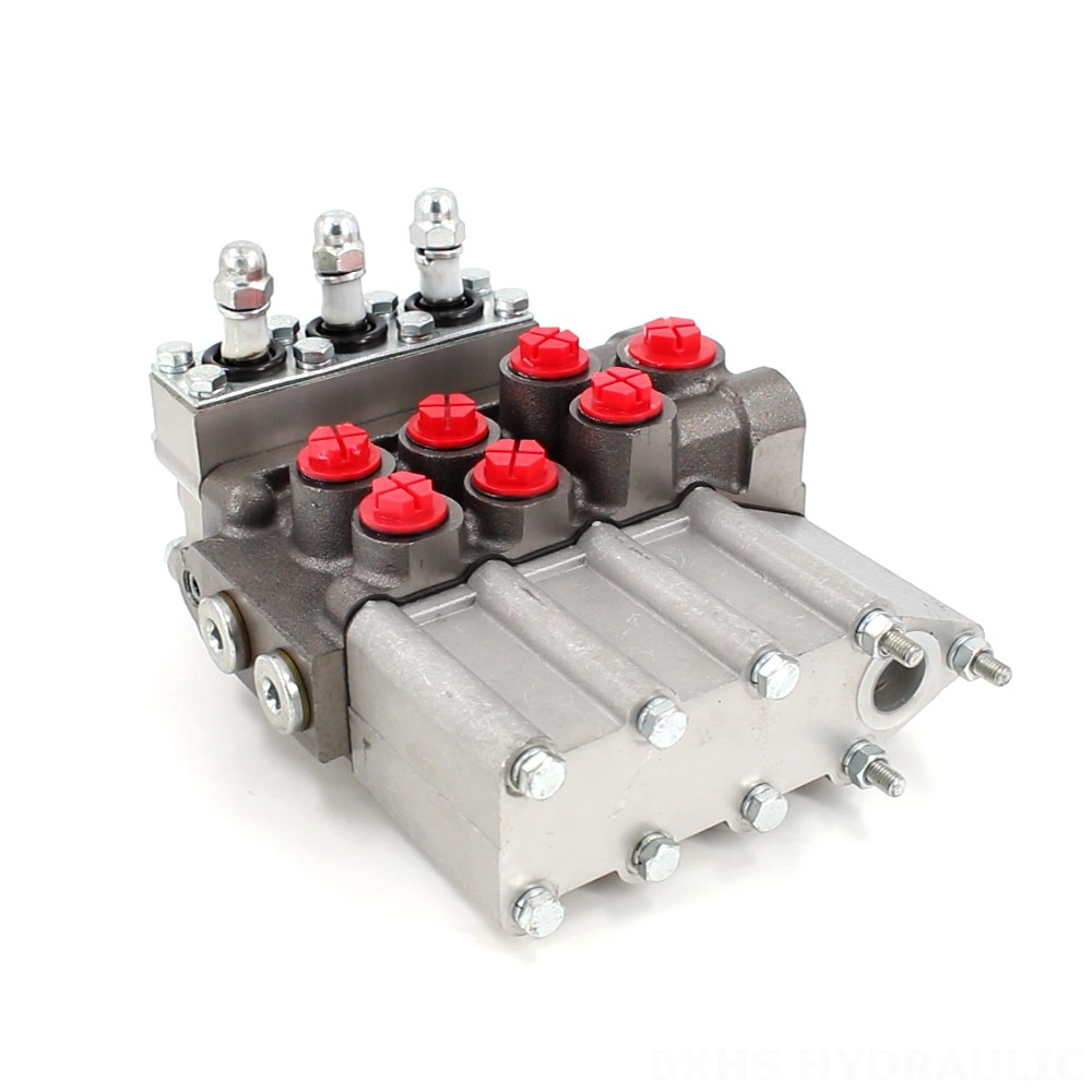 MP80 ด้วยตนเอง 3 สปูล วาล์วกระจายไฮดรอลิก image
