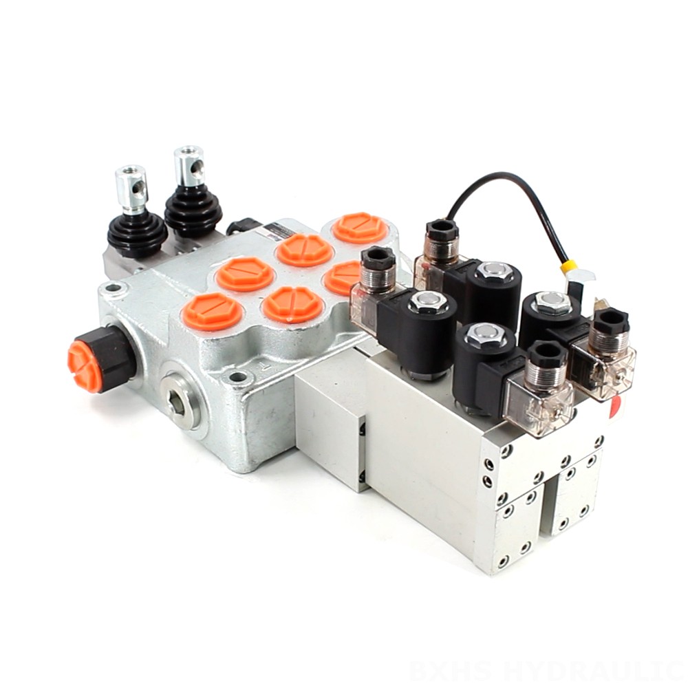 SD18 ไฟฟ้า 2 สปูล วาล์วควบคุมทิศทางแบบโมโนบล็อก image