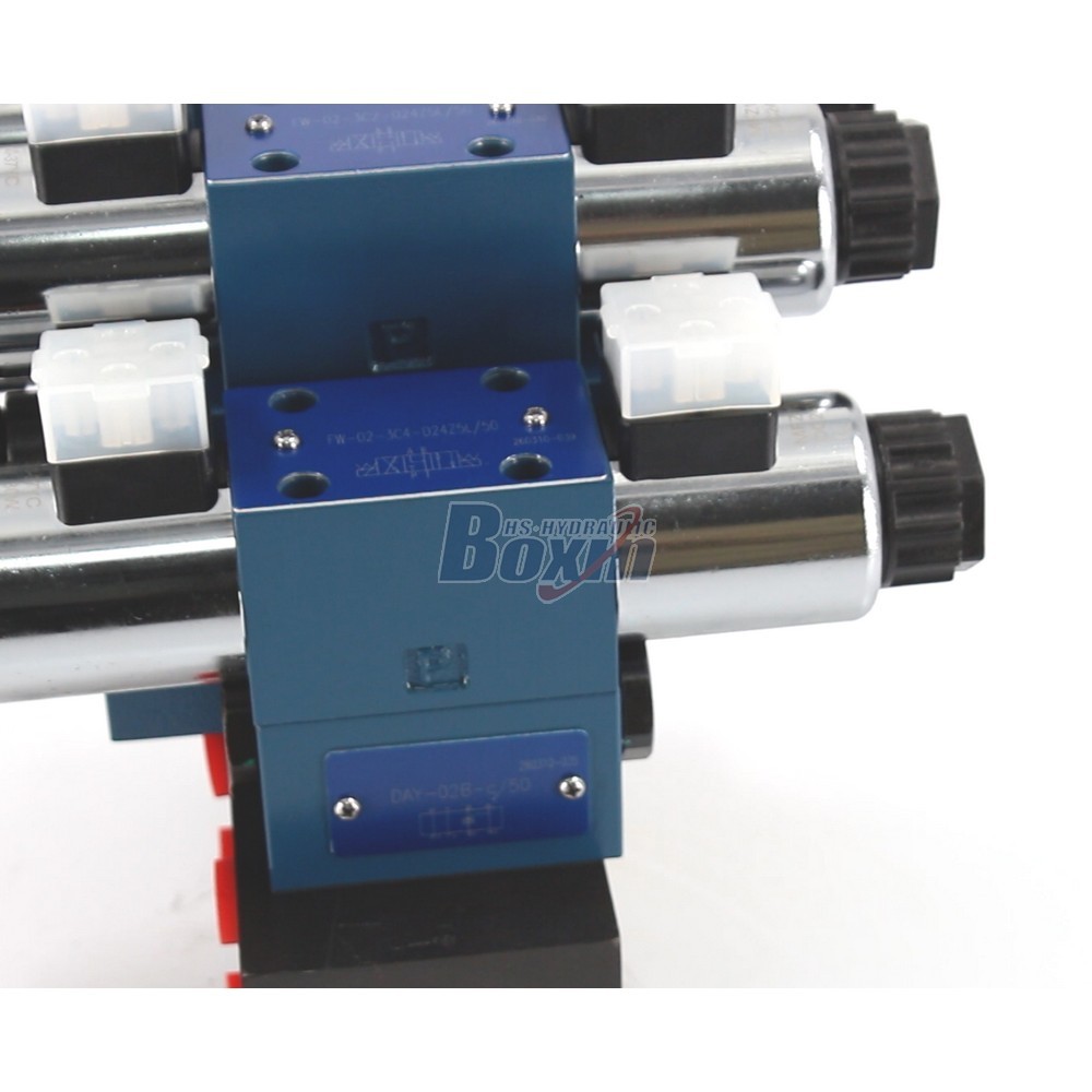 High Precision HSBS06 3 Spool Solenoid Operated Directional Valve detail image