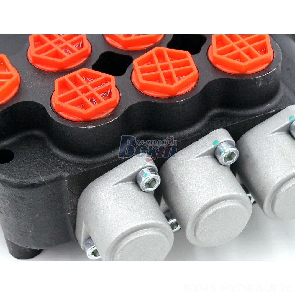 P80-G34-G12-OT Manual 3 Spool Monoblock Directional Valve: High-Quality Hydraulic Control detail image