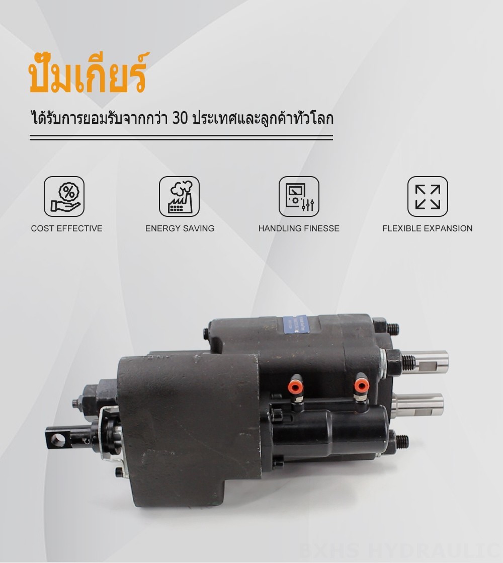 C101-25-LAS ปริมาตรการส่งออกต่อรอบ 112 ซีซี ปั๊มเฟืองไฮดรอลิก