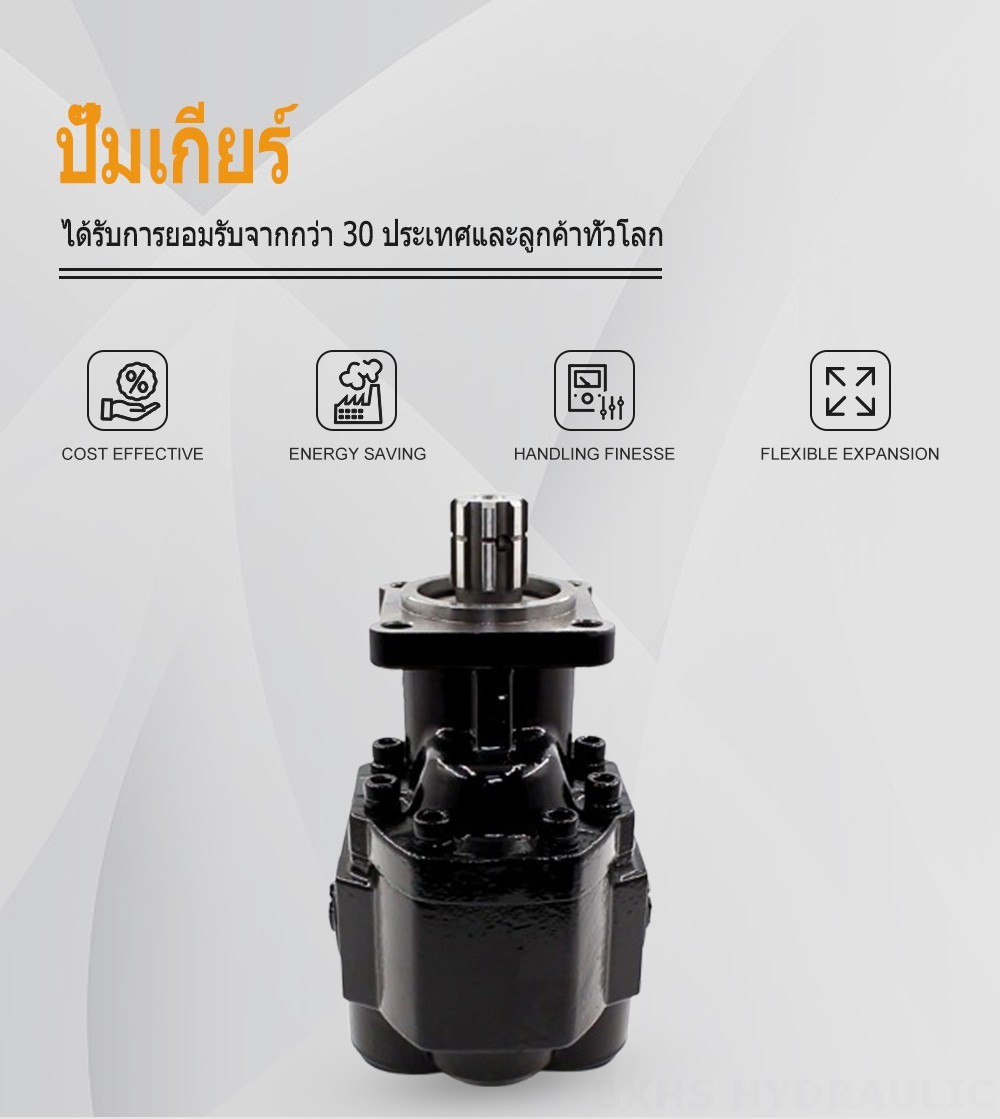 ปั๊มเกียร์ไฮดรอลิก CBHST1-ISO-110 ปริมาตรการส่งออกต่อรอบ 110 ซีซี ปั๊มเฟืองไฮดรอลิก