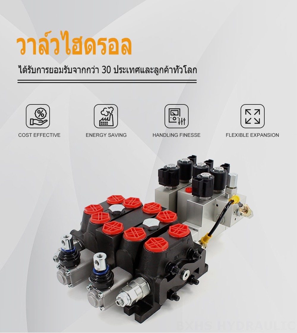 DCV100-OT-J-OT ไฟฟ้าไฮดรอลิก 3 สปูล วาล์วทิศทางส่วน