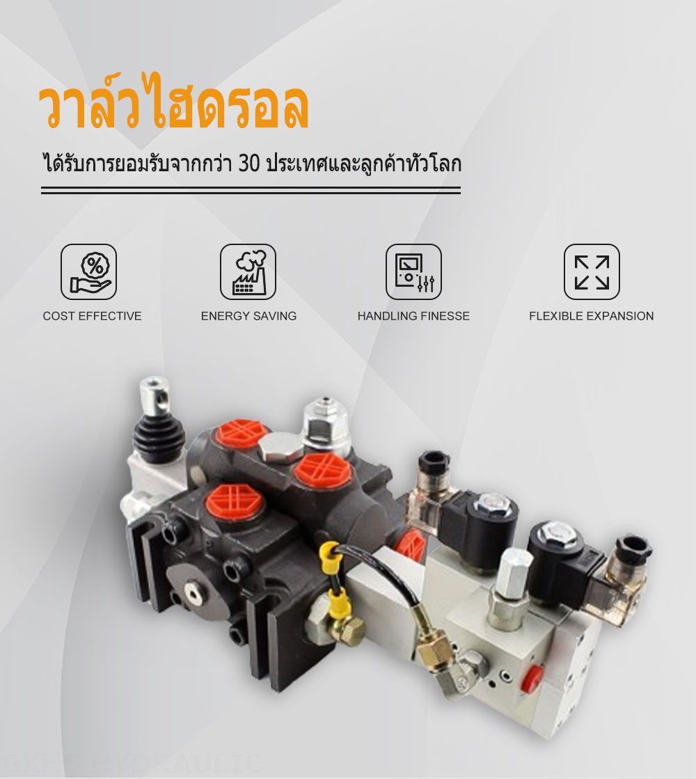 DCV200 ไฟฟ้าไฮดรอลิก 1 สปูล วาล์วทิศทางส่วน