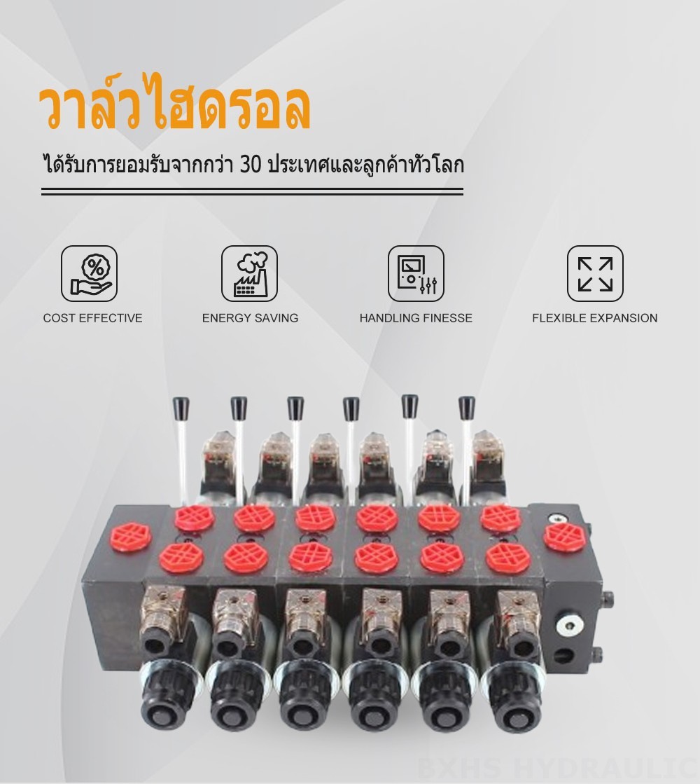 DCV58 โซลินอยด์ 6 สปูล วาล์วทิศทางส่วน