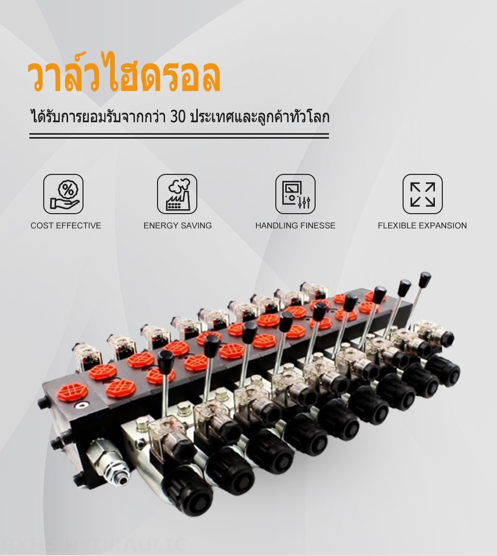 DCV58 โซลินอยด์ 9 สปูล วาล์วทิศทางส่วน