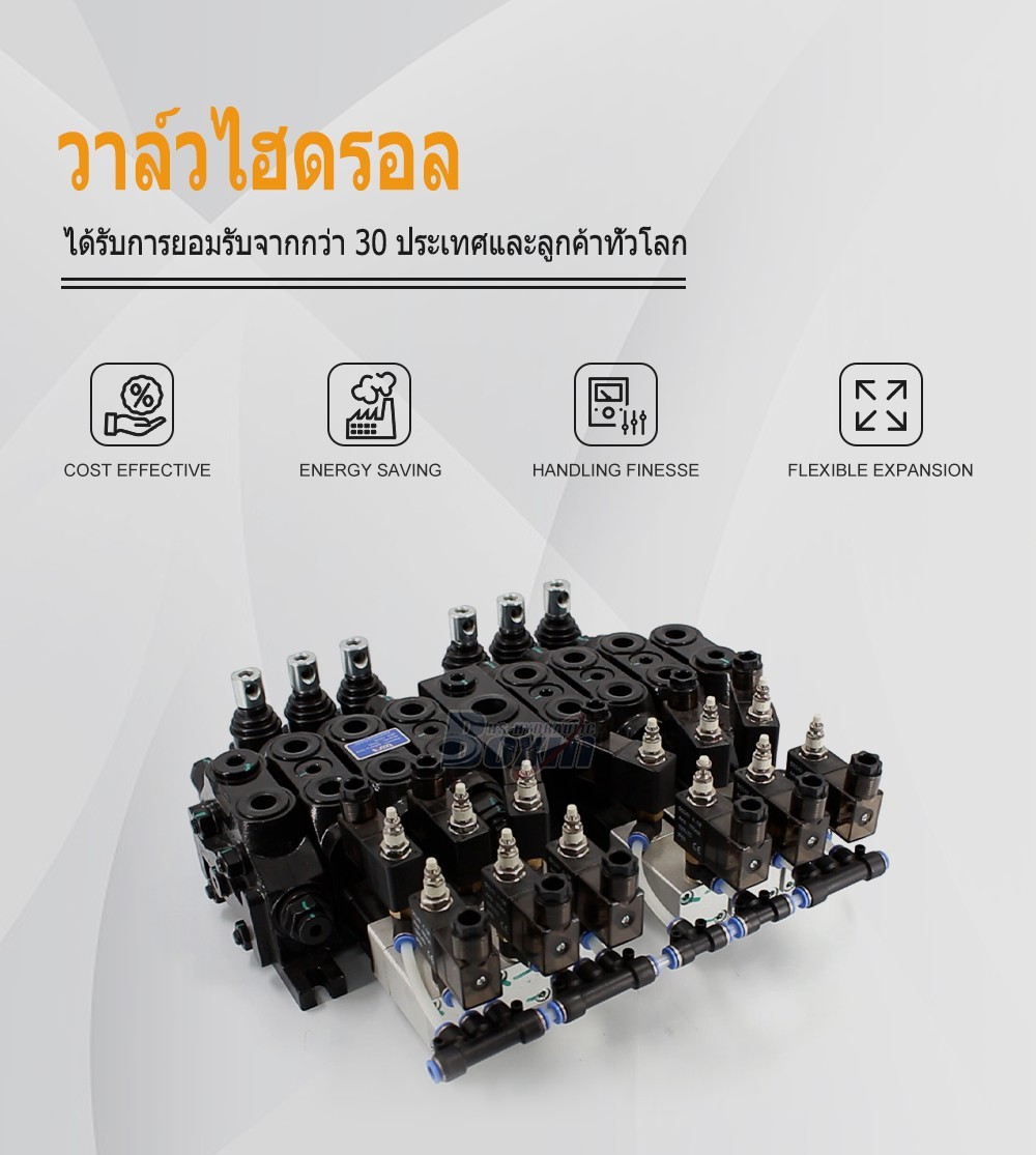 DCV60 ไฟฟ้าลม 6 สปูล วาล์วทิศทางส่วน