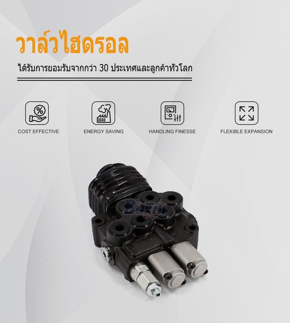 HS45 จอยสติก 2 สปูล วาล์วควบคุมทิศทางแบบโมโนบล็อก