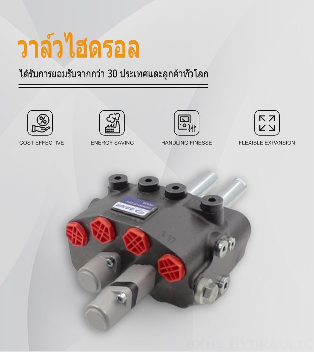 HSDM90B สายเคเบิล 2 สปูล วาล์วควบคุมทิศทางแบบโมโนบล็อก