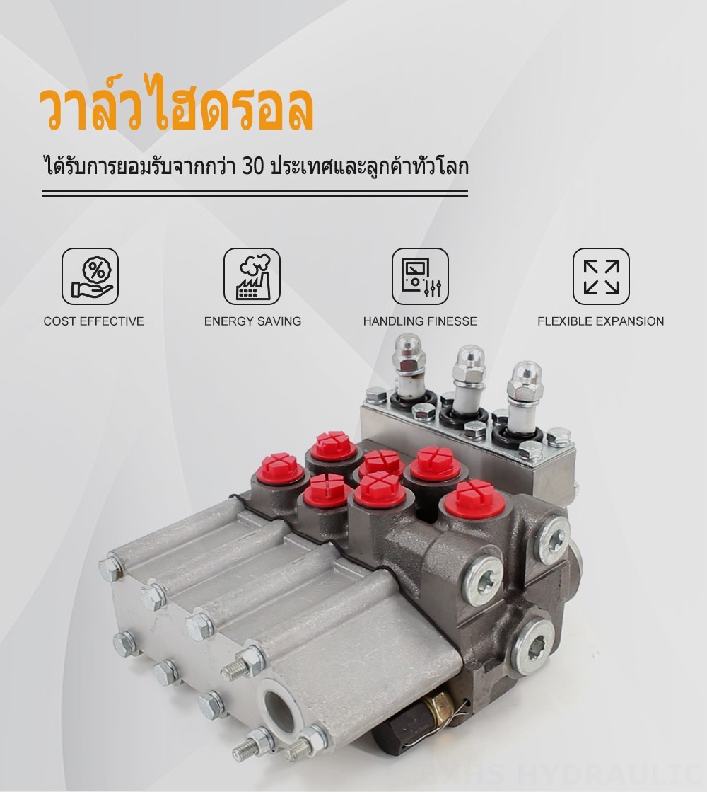 MP80 ด้วยตนเอง 3 สปูล วาล์วกระจายไฮดรอลิก