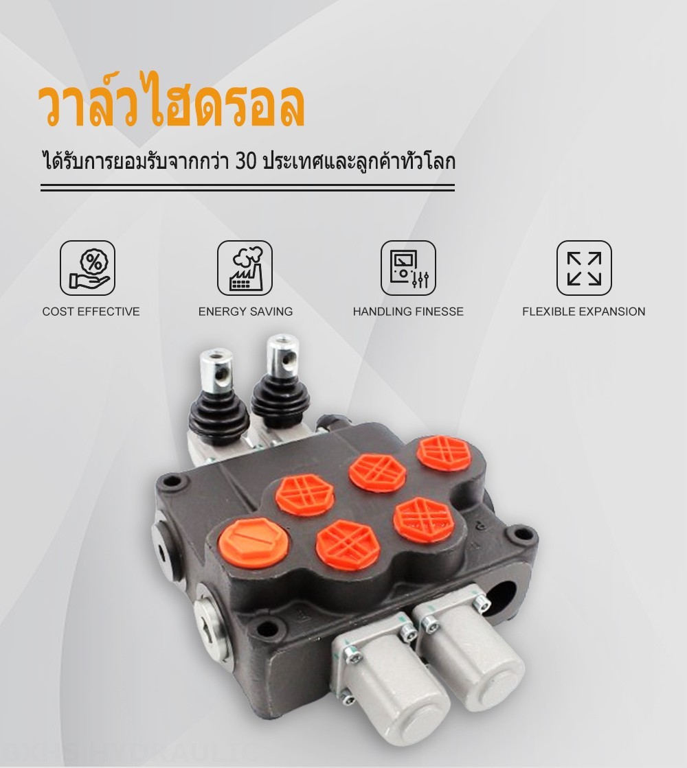 P120-G34-G1-OT ด้วยตนเอง 2 สปูล วาล์วทิศทางโมโนบล็อก