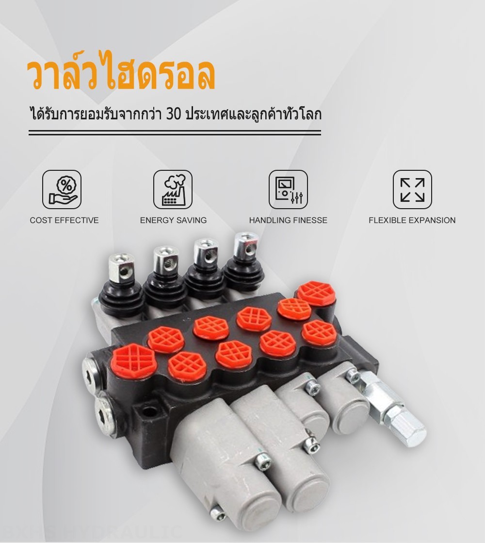 P40-G12-G38-2OT-2QTW ด้วยตนเอง 4 สปูล วาล์วทิศทางโมโนบล็อก