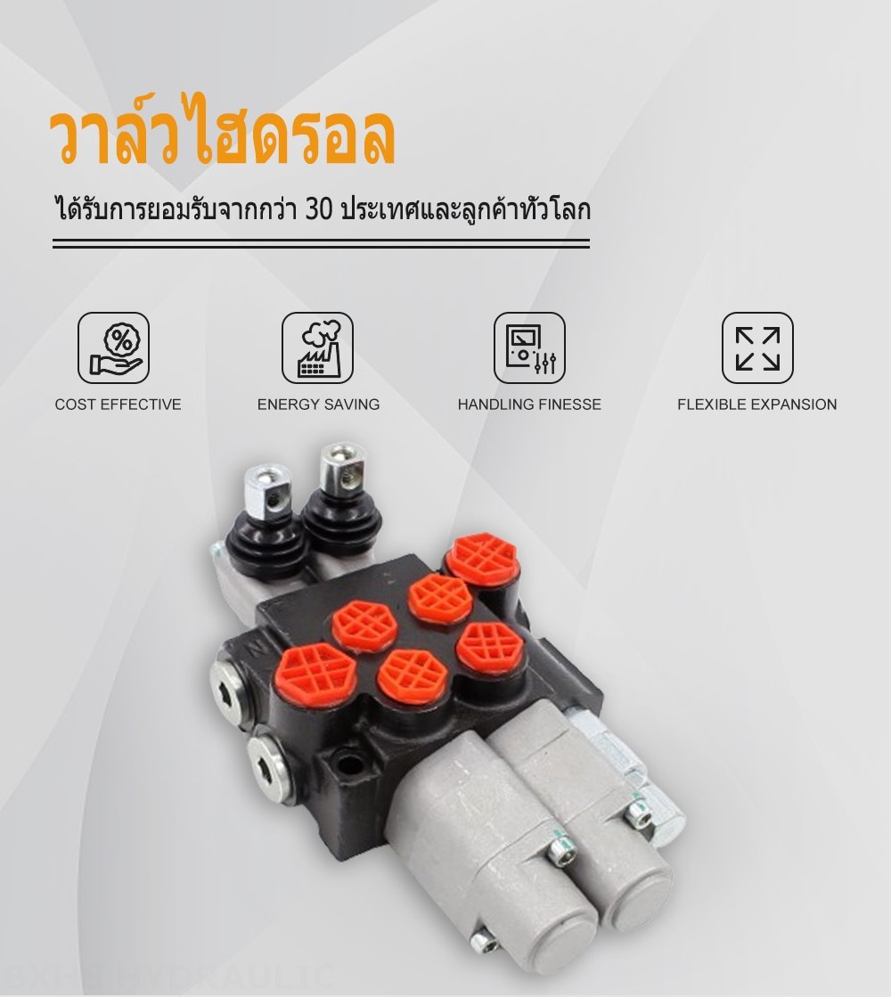 P40-G12-G38-2QTW ด้วยตนเอง 2 สปูล วาล์วทิศทางโมโนบล็อก