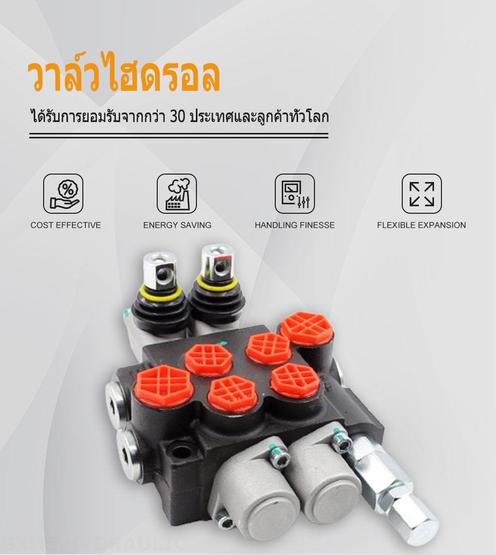 P40-G12-G38-OW ด้วยตนเอง 2 สปูล วาล์วทิศทางโมโนบล็อก