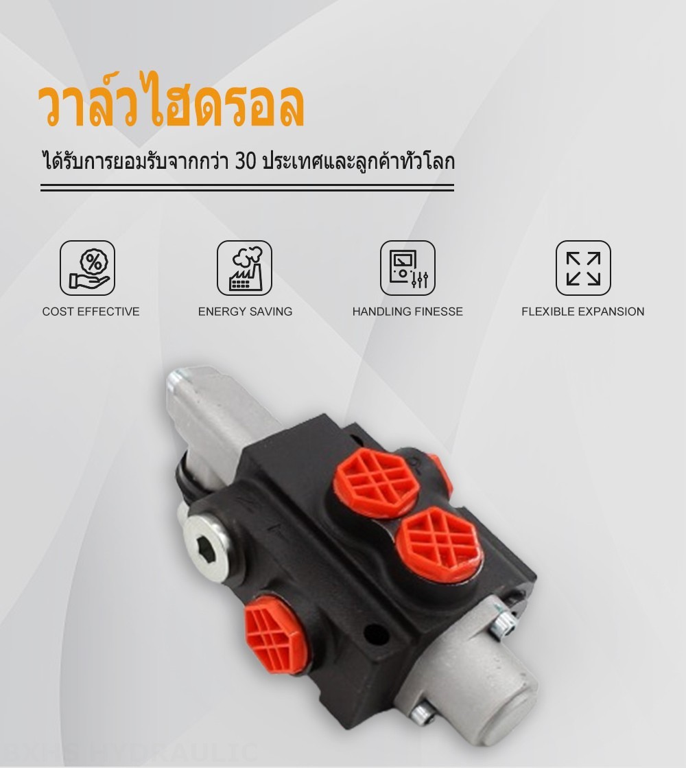 P40-G12-OT ด้วยตนเอง 1 สปูล วาล์วทิศทางโมโนบล็อก