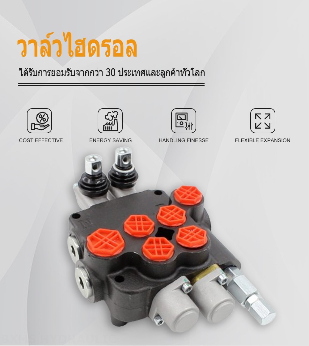 P80-G12-G34-2OT ด้วยตนเอง 2 สปูล วาล์วทิศทางโมโนบล็อก