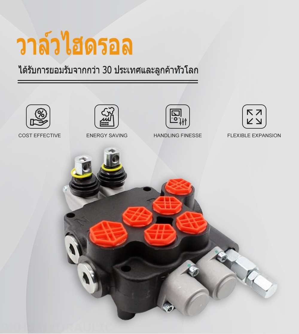 P80-G12-G34-OW ด้วยตนเอง 2 สปูล วาล์วทิศทางโมโนบล็อก