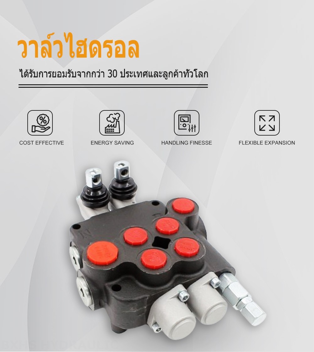 P80-U116-U78 ด้วยตนเอง 2 สปูล วาล์วทิศทางโมโนบล็อก