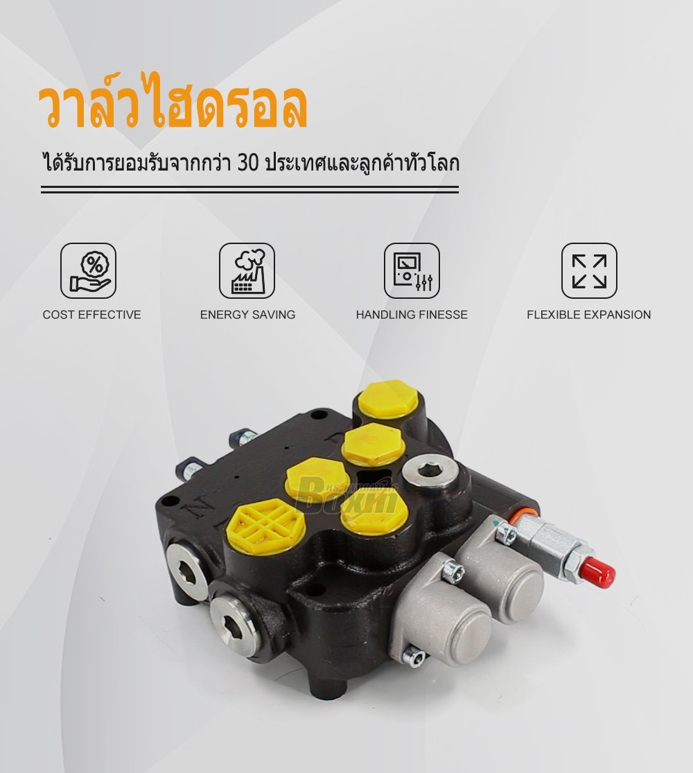 P80A-G-BT-OT สายเคเบิล 2 สปูล วาล์วควบคุมทิศทางแบบโมโนบล็อก