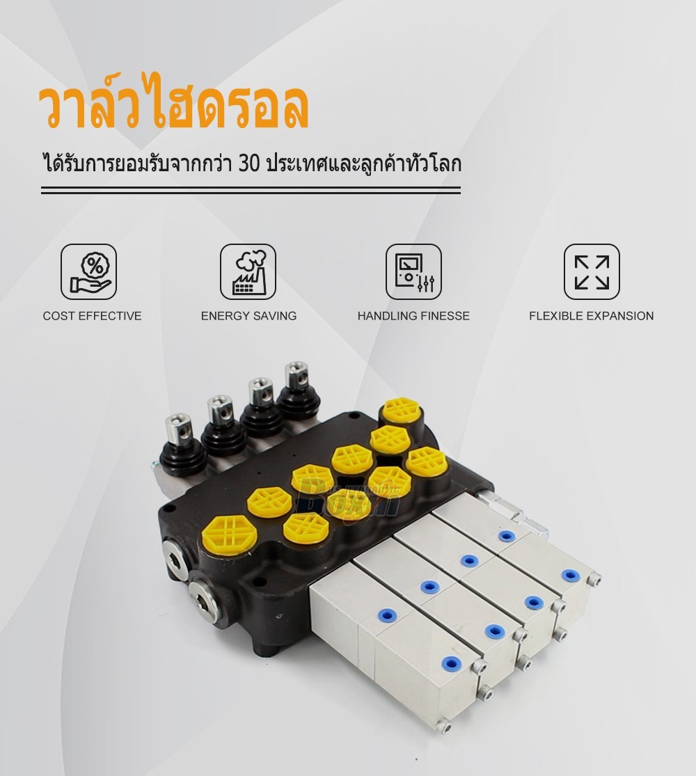 P80Q-G-4OT ลม 4 สปูล วาล์วควบคุมทิศทางแบบโมโนบล็อก