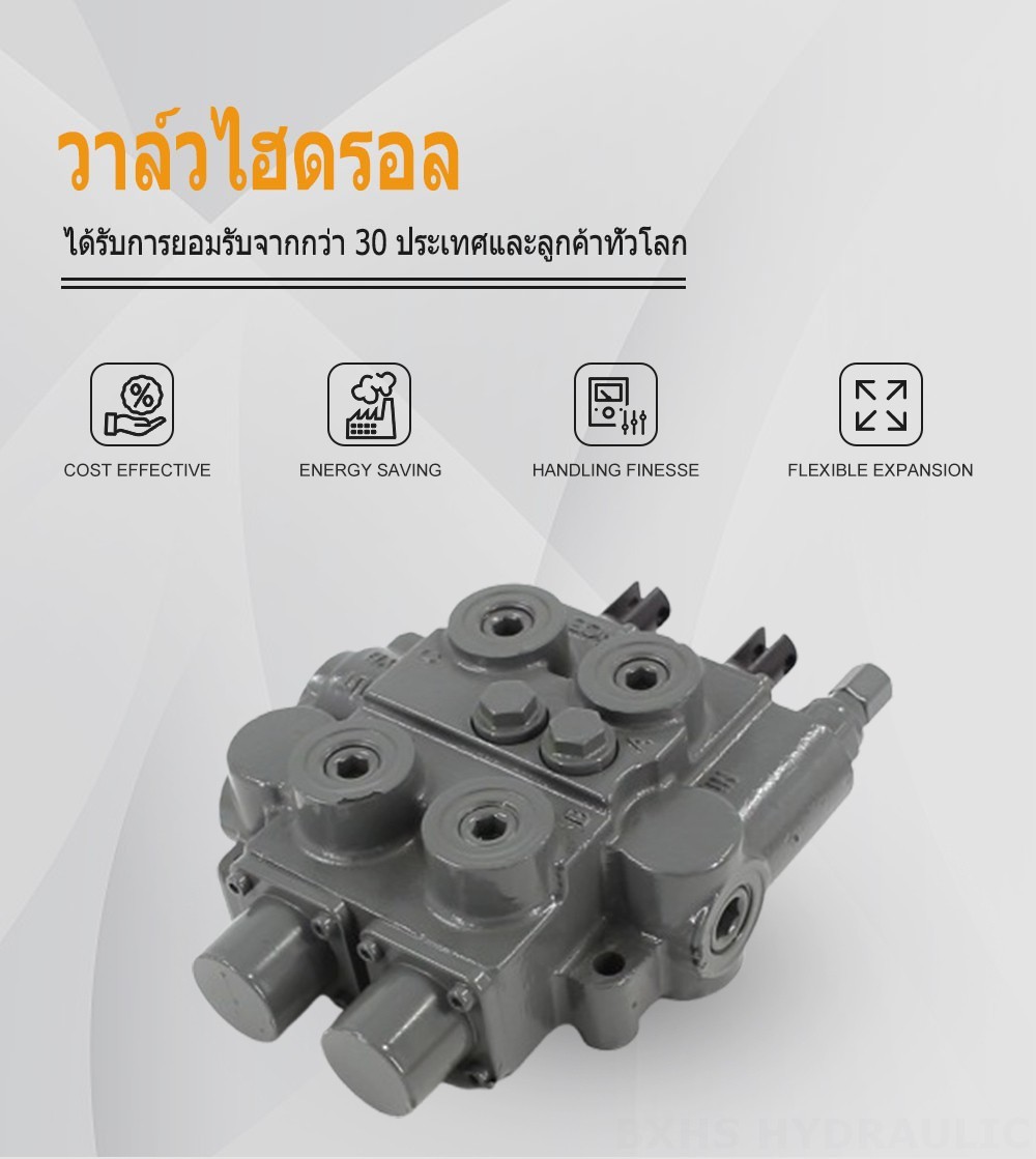 RD5200-H ด้วยตนเอง 2 สปูล วาล์วควบคุมไฮดรอลิก