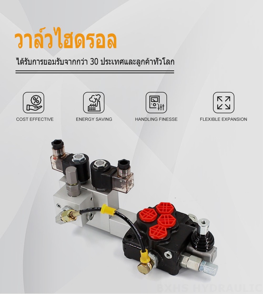SD5 ไฟฟ้าไฮดรอลิก 1 สปูล วาล์วควบคุมทิศทางแบบโมโนบล็อก
