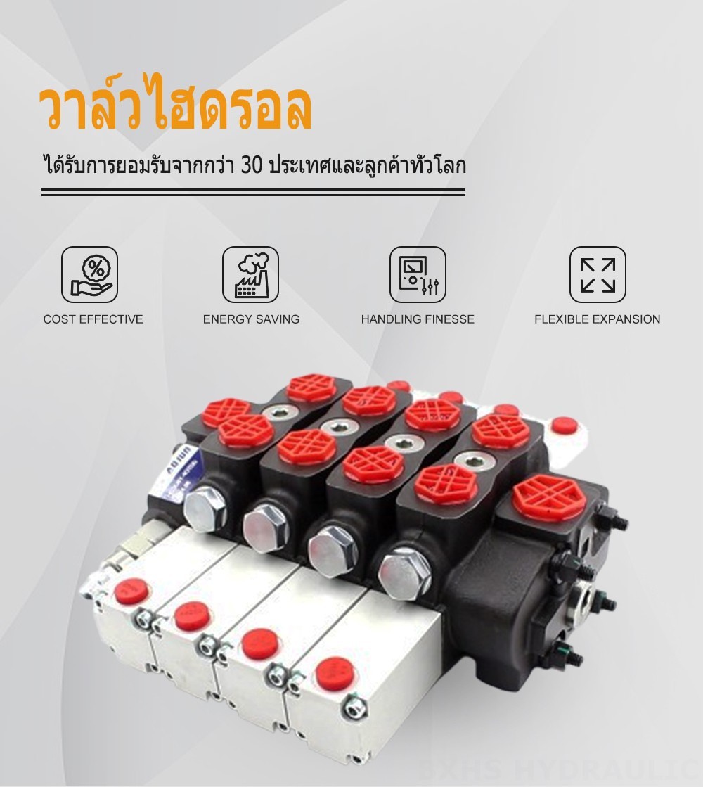 SD8 ไฮดรอลิก 4 สปูล วาล์วทิศทางส่วน