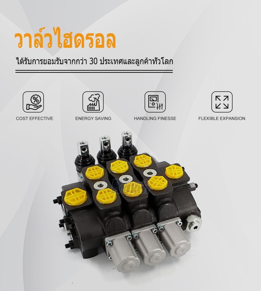 SD8 ด้วยตนเอง 3 สปูล วาล์วทิศทางส่วน