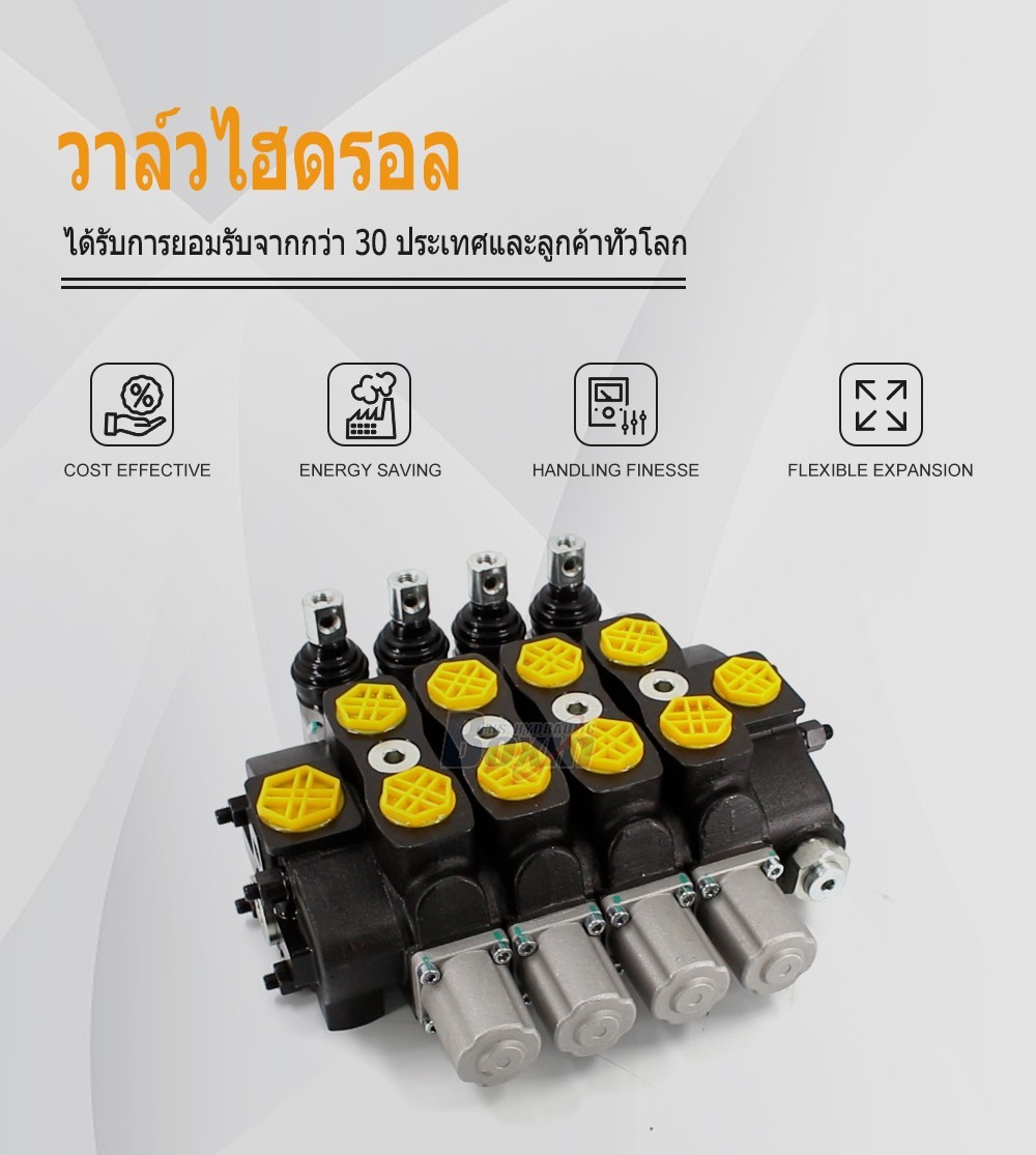 SD8 ด้วยตนเอง 4 สปูล วาล์วทิศทางส่วน