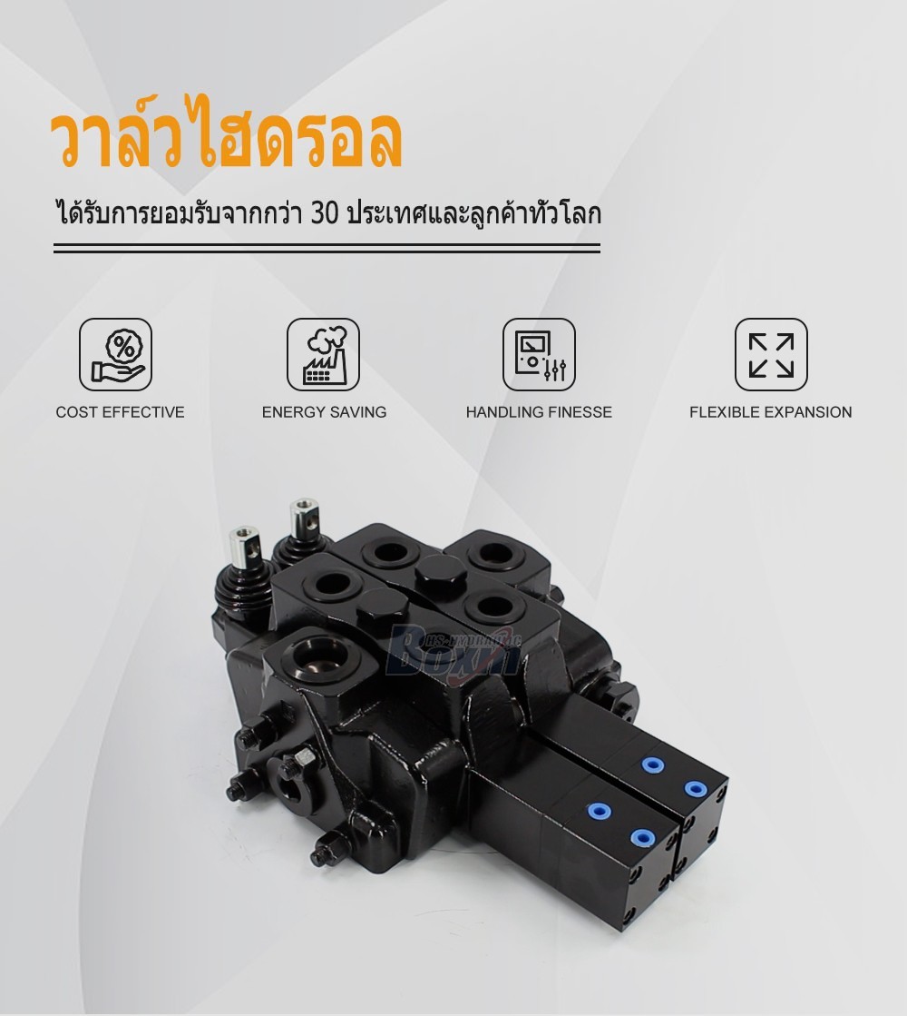 Reliable SDS180Q Pneumatic Manual 2 Spool Valve for Construction Machinery