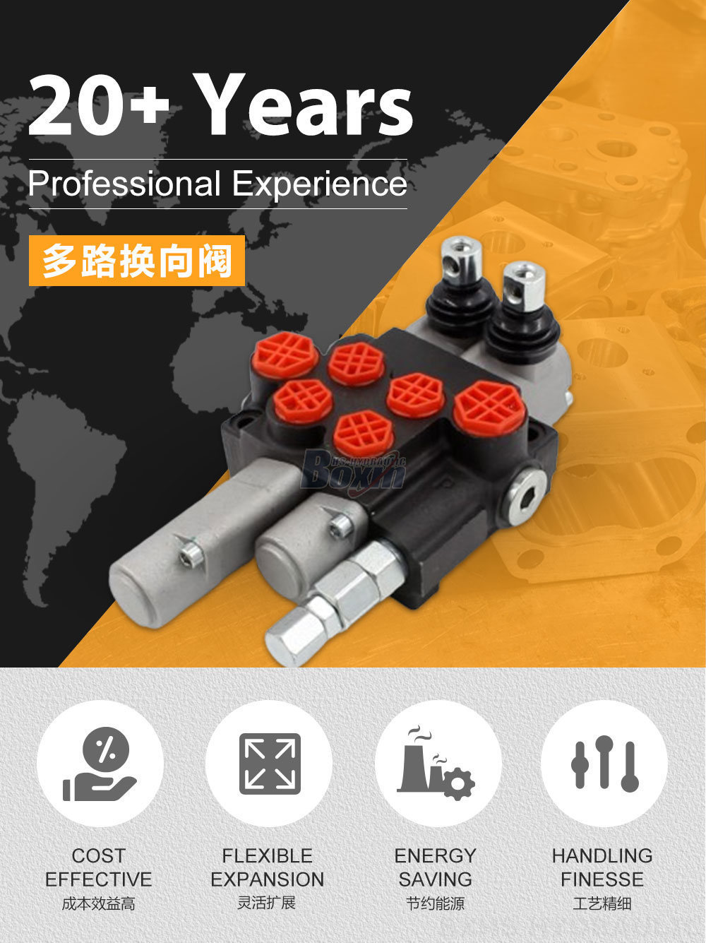 P40-G12-G38-OT-QTW1 2-Spool Hydraulic Directional Valve | Factory Direct & Customizable