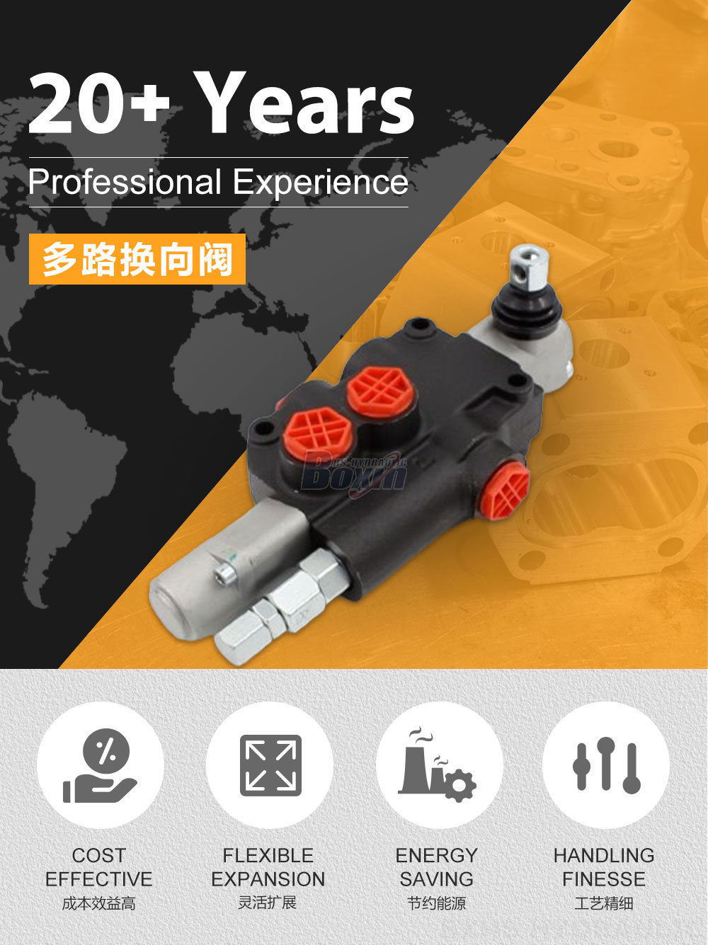 P80-G34-1OT Manual Monoblock Directional Valve | Manufacturer & Global Supplier