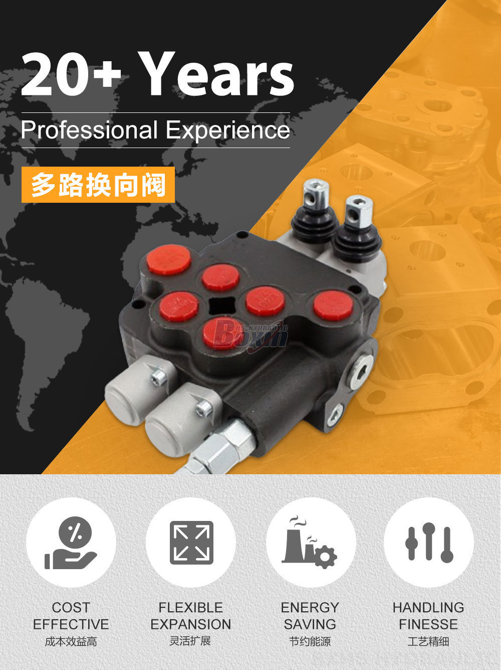 Become a Global Distributor for the P80-U116-U78 Hydraulic Monoblock Valve