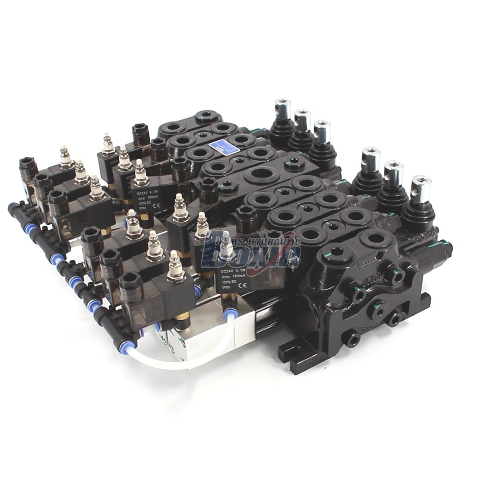 Pneumatic Hydraulic Sectional Valve with 6 Spool Configuration main image