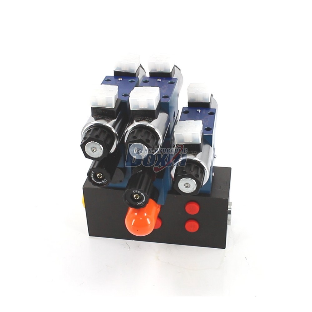 Industrial Grade HSBS06 Solenoid 3 Spool Control Valve Unit main image
