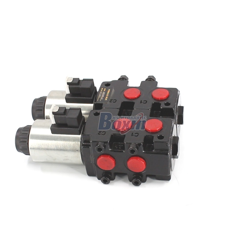 HSV09 Solenoid 2 Spool Flow Diverter Valve for Hydraulic Systems main image