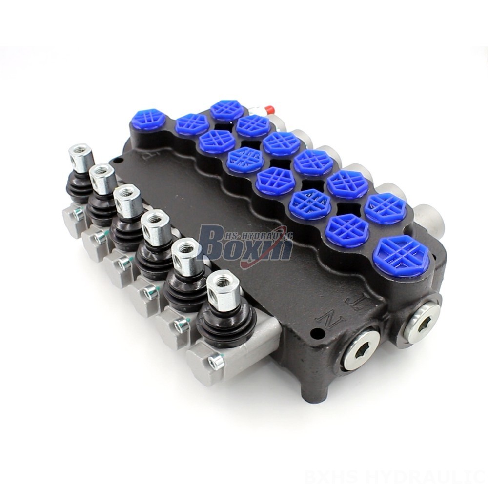 P80-AQF-G12-G34-OT Manual 6 Spool Monoblock Directional Valve | Hydraulic Manufacturer & Global Supplier main image