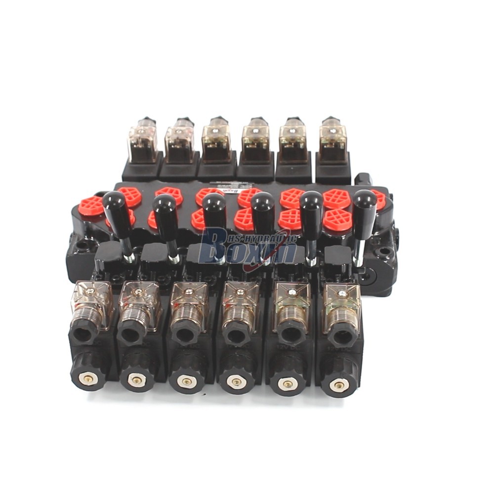 Industrial Grade SD5-PG2 Solenoid 6 Spool Monoblock Directional Valve cover photo